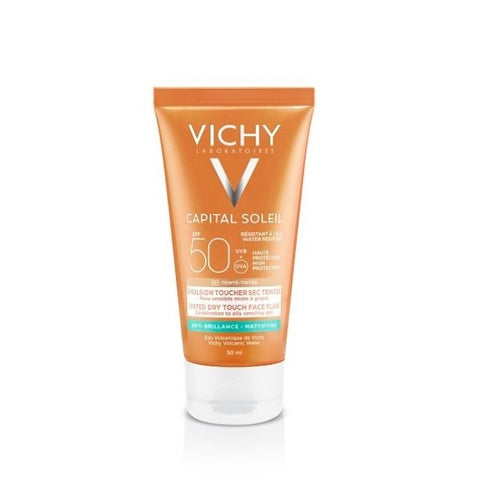 VICHY CREME SOLAIRE TOUCHER SEC IP50+ غير مرئي