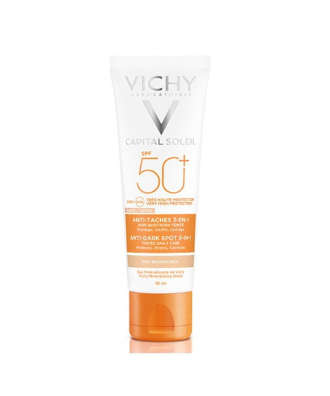 VICHY CAPITAL SOLEIL SOIN ANTI-TACHES TEINTÉ 3-EN-1 SPF 50+ 50 ML